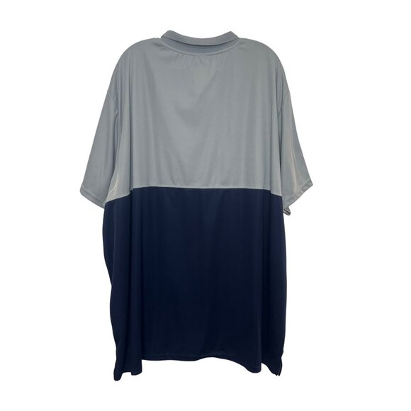 Real Essentials Polo Shirt Mens 5X Colorblock Gray Blue New Golf - Picture 2 of 5